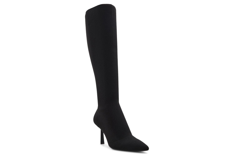 Eva Mendes wore knee-high black boots with a leopard print dress. The sexy fall shoes have been worn by Taylor Swift and Amal Clooney. Shop similar styles from Vivaia, Vagabond, Aerosoles, and more, starting at $50.