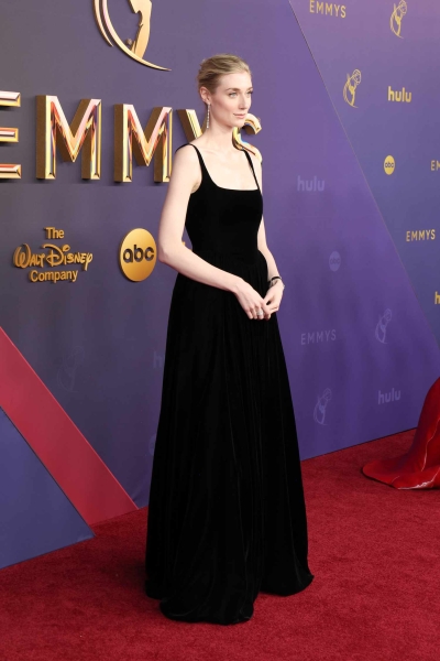 'The Crown' actress Elizabeth Debicki channeled Princess Diana in a black velvet Dior Cruise 2025 gown as she won her first Emmy award at the 2024 ceremony on Sunday, September 15.