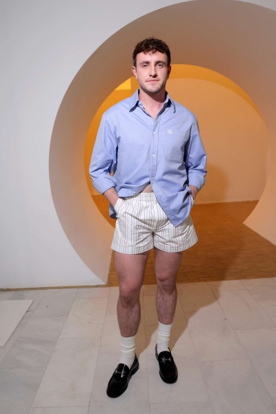 Paul Mescal wore the tiniest miniskirt in a new photo shoot with 'GQ.' See the photos, here.