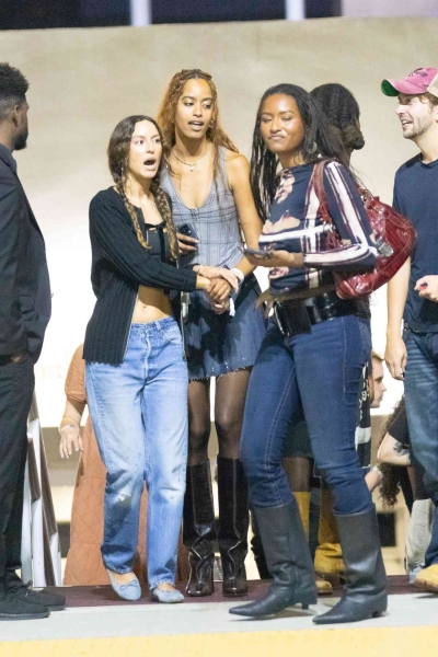 Sasha and Malia Obama stepped out in coordinating Brat-coded Y2K outfits–a style 180 from their very demur White House era–while stepping out at Charli XCX and Troye Sivan’s star-studded Sweat Tour in Los Angeles on October 16.