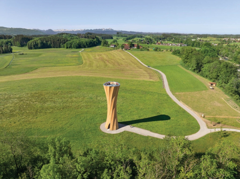 Wangen Tower Surfaces As A Bold Landmark In Southern Germany