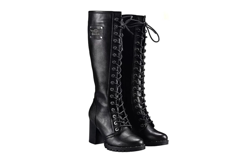 Anne Hathaway recently wore tall, platform lace-up boots, which is a style that Taylor Swift has also worn. An InStyle writer found similar combat boots on Amazon from brands like Dream Pairs, with prices starting at $48.