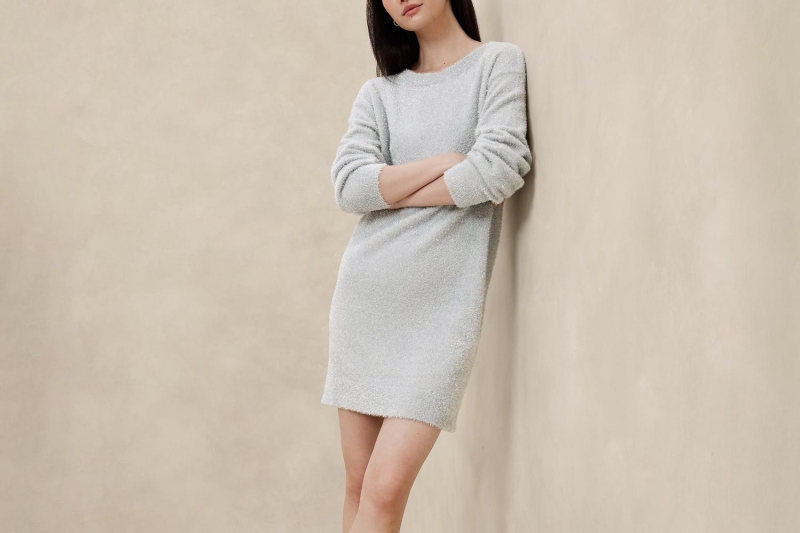 These on-sale Banana Republic Factory sweater dresses are up to 70% off. Shop holiday-ready pieces like off-the-shoulder styles, mock neck dresses, minis, and more in festive colors starting at $36.