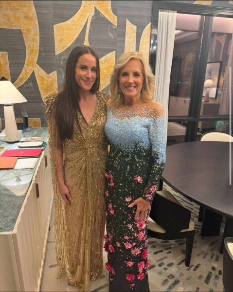 Ashley Biden recreated one of Kate Middleton's most iconic style moments by wearing the same plunging Jenny Packham gown that the royal wore to the 'No Time to Die' premiere in 2021. See how the first daughter styled the same dress, here.