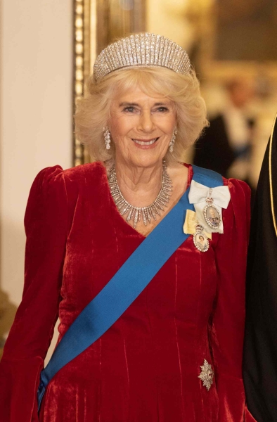 Queen Camilla seemingly sent a secret message about her health amid her ongoing pneumonia battle with her amethyst-and-pearl necklace. She wore the meaningful jewelry piece while bidding farewell to the Qatari royals on Wednesday, December 4.