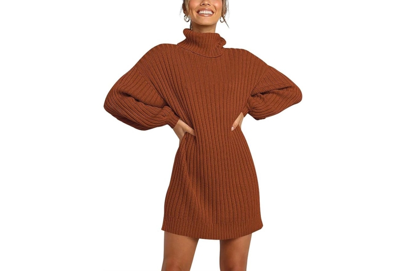 Shop eight cozy turtleneck sweater dresses from $37, including a versatile maxi dress, a waist-cinching mini dress, and a best-selling cashmere dress that’s guaranteed to become a staple for winters to come.