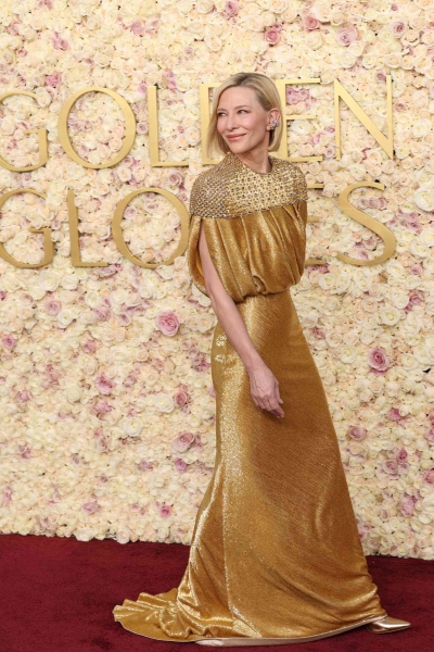 Cate Blanchett's red carpet look for the 2025 Golden Globes saw her embracing the title of the show, with a glamorous golden gown that she previously wore at the 2024 Cannes Film Festival. See photos of the look here.