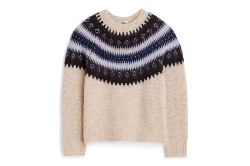 Drew Barrymore, Katie Holmes, and Sydney Sweeney have all been seen in Fair Isle cozy knit sweaters. Shop the cozy winter wardrobe essential, loved by an InStyle writer, at Amazon, Nordstrom, Reformation, and more starting at $39.