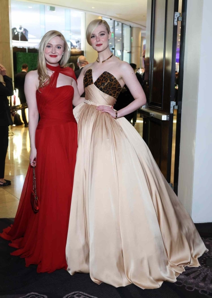 Elle and Dakota Fanning attended the 2025 Golden Globes together with two different takes on Old Hollywood style. See their full looks, here, and click through all of the photos to learn about their glamorous looks.