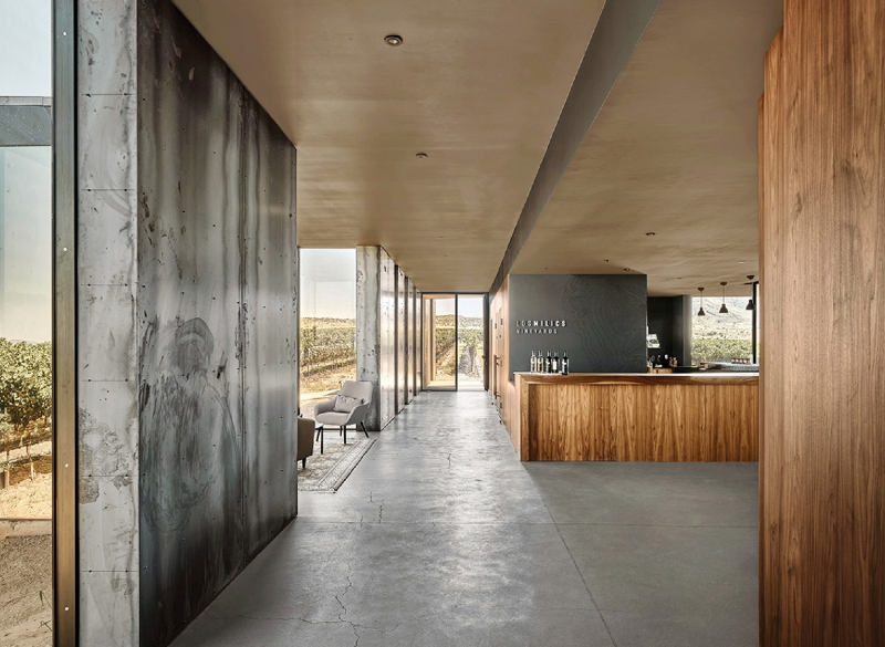 Indulge In This Minimalist Winery With Mountain Views