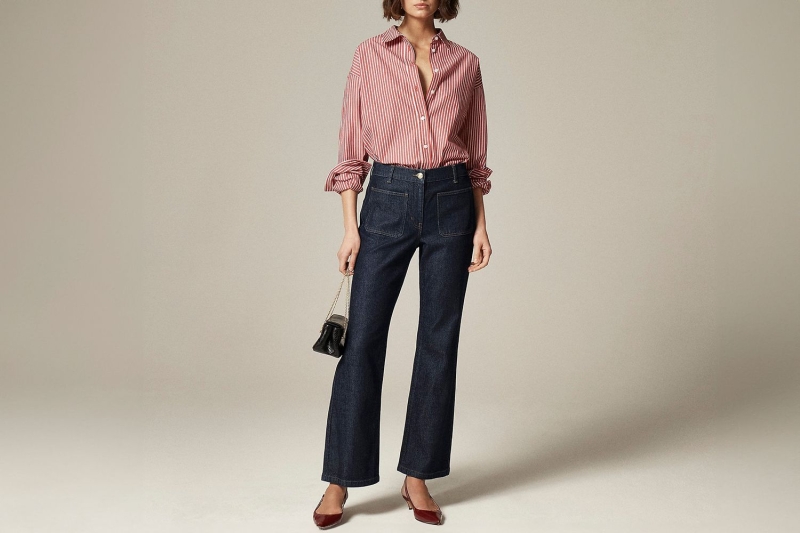 J.Crew just dropped new spring clothing arrivals. These are the 10 pieces a fashion editor is buying, including rain coats, leopard print tops, sailor jeans, cozy cashmere, and more transitional staples.