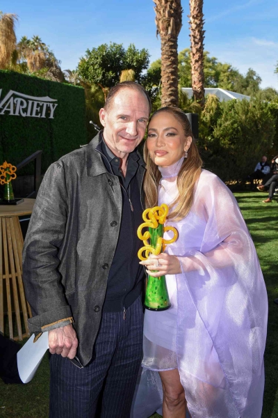 Jennifer Lopez wore a sheer lavender minidress to Variety's Creative Impact Awards and 10 Directors to Watch brunch during the 2025 Palm Springs Film Festival on Saturday, January 4.