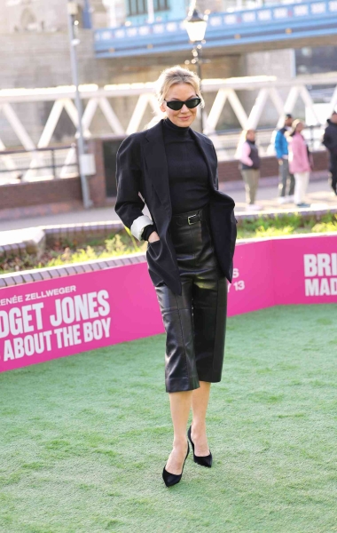 Renée Zellwegger attended a 'Bridget Jones: Mad About the Boy' press event wearing a pair of leather capris that were so Y2K-coded.