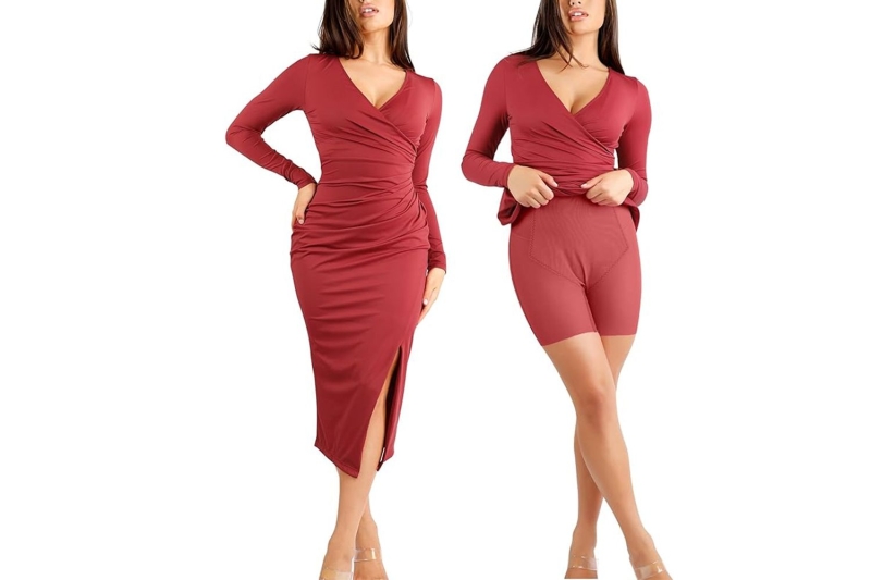 Shapewear-lined dresses are my favorite body-contouring secret. Shop seven styles I’m buying from Popilush and HeyShape at Amazon.