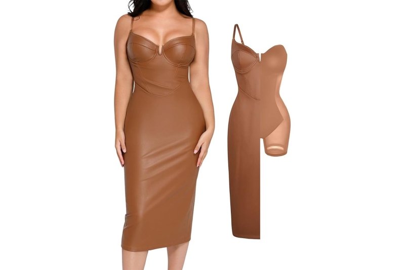 Shapewear-lined dresses are my favorite body-contouring secret. Shop seven styles I’m buying from Popilush and HeyShape at Amazon.