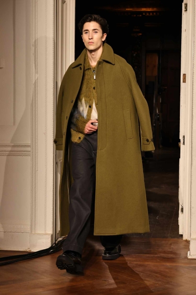 Brendan Fraser sat in the front row of the Todd Snyder Fall RTW 2025 fashion show at New York Fashion Week to watch his son, Holden Fraser, walk the runway,