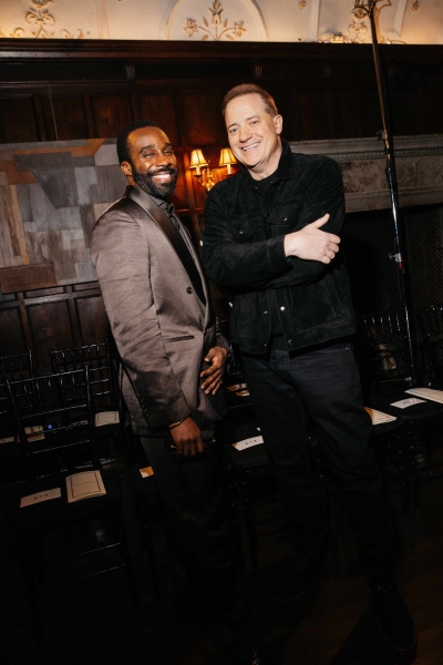 Brendan Fraser sat in the front row of the Todd Snyder Fall RTW 2025 fashion show at New York Fashion Week to watch his son, Holden Fraser, walk the runway,