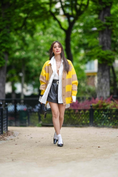 Celebrities like Bella Hadid and Kristen Stewart are boosting their outfits with crew socks. Check out our favorite way to wear the crew socks trend, here.