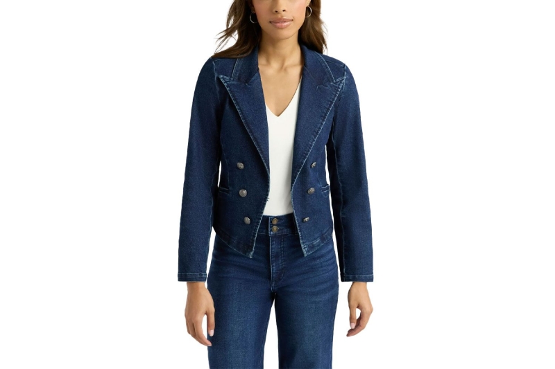 Rihanna wore a denim-on-denim outfit reminiscent of the Y2K fashion trend that other celebs like Katie Holmes, Nicole Kidman, Beyoncé, and Taylor Swift are fans of. Shop similar pieces including denim jeans, vests, and blazers all under $35.